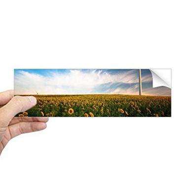 Imagem de DIYthinker Adesivo retangular de girassol, nuvens, céu azul, para-choque, adesivo para janela