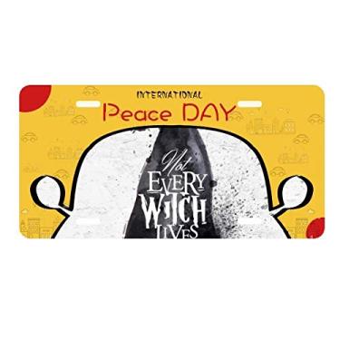 Imagem de DIYthinker Efeito de tinta chapéu de feiticeiro Halloween bruxa placa etiqueta decoração carro dia da paz