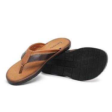 Imagem de SANDALIA MASCULINA CONFORTO FORRADA EM COURO 13458 LC TABC MOURO (42, 13458 TABC MOURO)