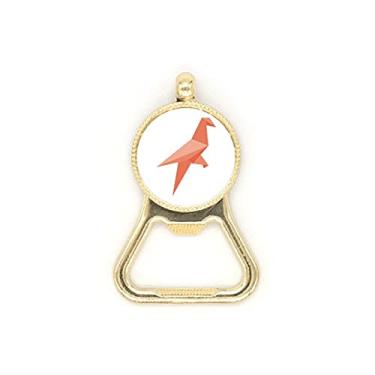 Imagem de Chaveiro de aço inoxidável com padrão de origem de pássaro vermelho