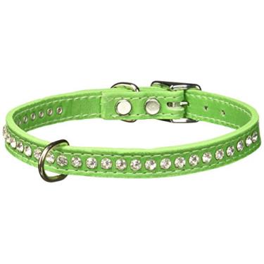 Imagem de OmniPet 6087-KW16 Coleira de couro com cristal e couro, 40,6 cm, Kiwi