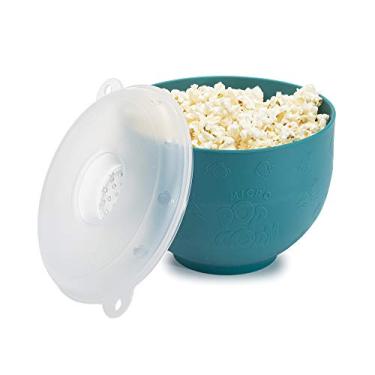 Imagem de Goodful Popcorn Popper, máquina de pipoca dobrável de ar quente no micro-ondas, tigela feita sem BPA, azul-petróleo