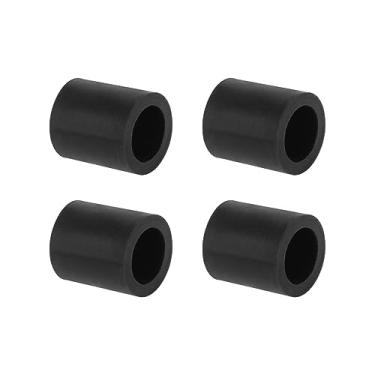 Imagem de Vaveren Substituição de 4 rolos de borracha, roda de rolo de borracha durável para máquina de corte elétrica, fácil instalação, acessórios de guia de esteira, PRETO