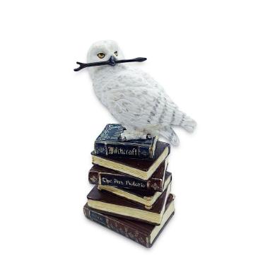 Imagem de Coruja Edwiges Harry Potter Varinha Mágica Resina 13 cm