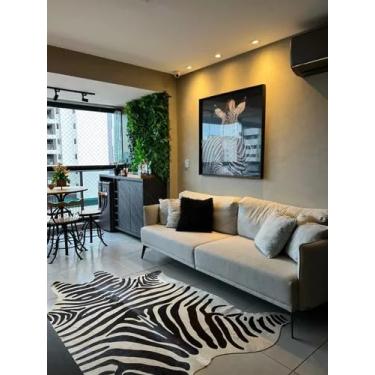 Imagem de Tapete De Couro Serigrafado - Tapete De Couro De Boi