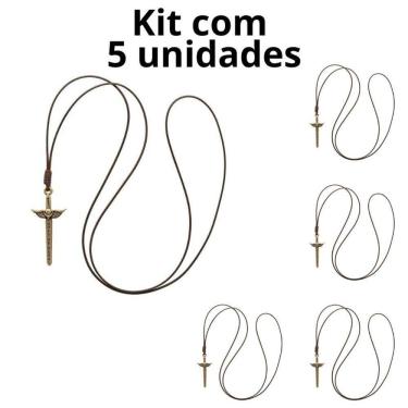 Imagem de Kit Colar Cruz Espada Quaresma de São Miguel - 5 unidades