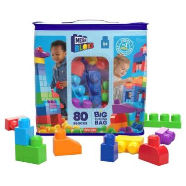Imagem de Mega Blocks Sacola Blocos De Construção 80 Peças Mattel