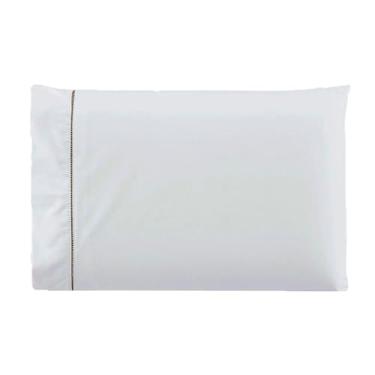 Imagem de Fronha Avulsa Percal Flex 200 Fios com Ponto Palito 70x50 Branca