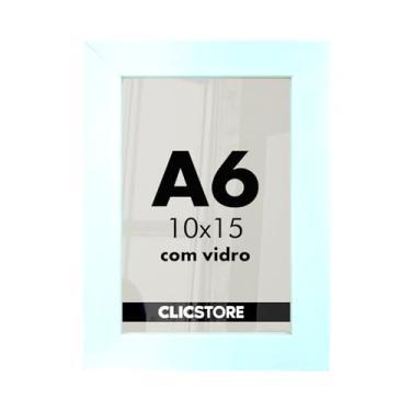 Imagem de Kit 10 Moldura 10x15Cm Com Vidro e Fundo para Fotos Quadros Retrato Cor da armação:Branco