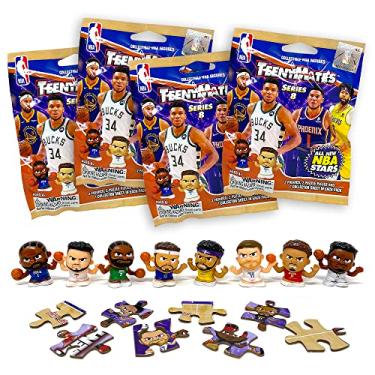 Imagem de Teenymates Party Animal 2022 NBA Series 8 Basketball Figures Gift Set Party Bundle, Lot of 4 Mystery Packs