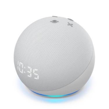 Imagem de Amazon Echo Dot 4 Geração Com Relógio e Alexa Branco