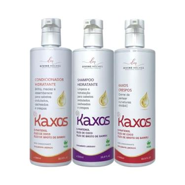 Imagem de Kit Divine Mèches Kaxos Shampoo, Condicionador, Creme para Crespos