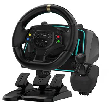 Imagem de NBCP Racing Wheel, Gaming Steering Wheels 1080° Driving Sim Car Simulator with Pedals Clutch Paddle Gear Shifters for Xbox One/Xbox Series X S/ PS4/ PS3/ PC/Xinput/Xbox 360/ Switch/Android
