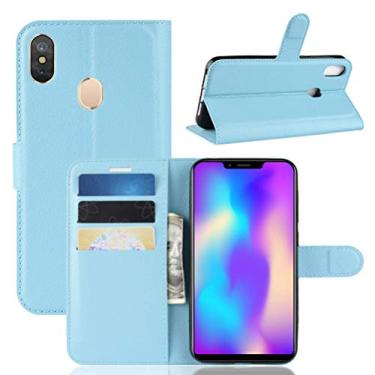 Imagem de LEAGOO S9 Capa, carteira flip de couro PU premium com compartimento para cartão, suporte e fecho magnético [capa interior TPU à prova de choque] Compatível com LEAGOO S9