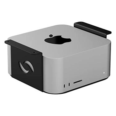 Imagem de HumanCentric Suporte sob a mesa compatível com Mac Studio, suporte de montagem para M4 M3 M2 M1, dissipação de calor, antiarranhões, seguro ou oculto com uma capa de suporte