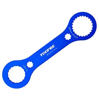 Imagem de KIEVODE Ferramenta de suporte inferior de bicicleta - copos de 16/24 notch, tamanhos de 39 mm/41 mm/44 mm/46 mm - Chave BB de bicicleta para Shimano, Sram, Truvativ, FSA e Campagnolo (estilo B)