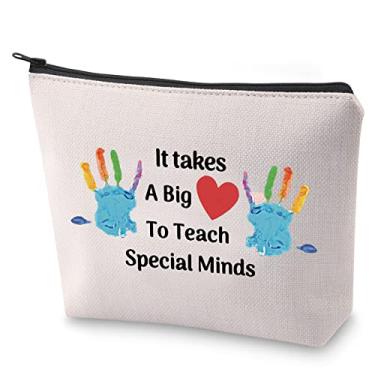 Imagem de Presente de professor de educação especial ASL Disabler Teacher Cosmetic Bag It Takes A Big Heart to Teach Special Kids Appreciation Gift, Teach Special Kids