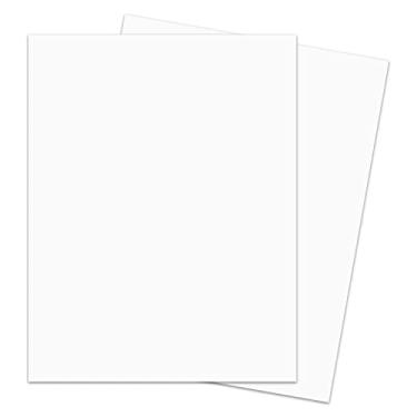 Imagem de Papel de papelão grosso branco — Ótimo para cartões de visita, artes e artesanato, convites, impressão estacionária | Peso médio 50 kg capa de índice | 21 x 28 cm | 50 folhas por pacote