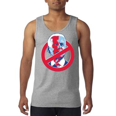 Imagem de No Biden Regata Anti Sleepy Joe Republican President Pro Trump 2024 MAGA FJB Lets Go Brandon Deplorable Camiseta masculina, Cinza, M
