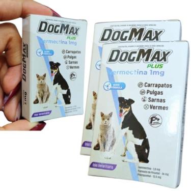 Imagem de DogMax Plus - Ação 4 em 1 - Remédio para pulgas, carrapatos, vermes e sarna 12 Comprimidos 5kg