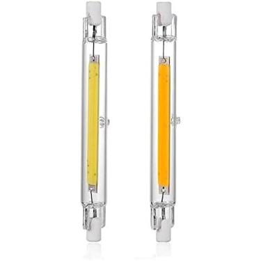 Imagem de Lâmpadas halógenas lineares 3 unidades mini tubo de vidro regulável R7S luz LED 15W 78Mm 30W 40W 118Mm Lâmpada cob 220V J118 J78 Lâmpada perfeita para substituir halogênio-branco quente_, b