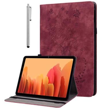 Imagem de KEFBWAO Capa para Samsung Galaxy Tab S6 Lite 10,4 polegadas 2024/2022/2020, auto despertar/hibernar, multi-ângulo, flip de couro PU com suporte Stylus para Galaxy Tab S6 Lite, vermelho