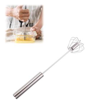 Imagem de Batedor semiautomático de aço inoxidável, novo batedor de fácil de usar 2024, batedores de pressão para cozinhar, batedor de mão mini para batedeira de /1684