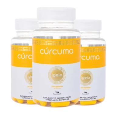 Imagem de KIT 3 Cúrcuma 15g 30 Cápsulas -Igeia- Açafrão da terra