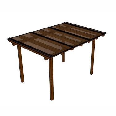 Imagem de Kit Policarbonato Bronze 4mm 3,00m X 1,00m - Perfis Naturais