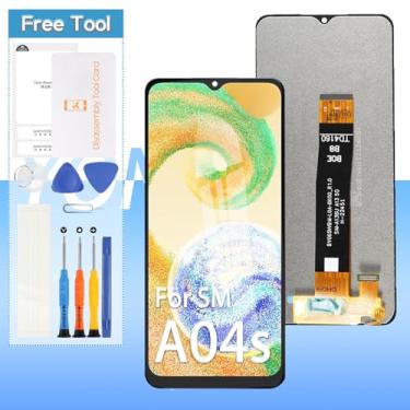 Imagem de Yondista Substituição do conjunto de tela LCD sensível ao toque para Samsung Galaxy A04S A047F A047F/DS A047F/DSN | Tela interna de 6,5 polegadas | Preto | Ferramentas incluídas e protetor incluídos