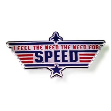 Imagem de Emblema de broche esmaltado I Feel the Need, the Need For Speed Maverick Top Navy Pilot Fighter Avie Air Force 3,5 cm, 1.4 Inches, Esmalte, Esmalte
