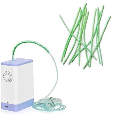 Imagem de BuyUp Pacote com 12 unidades de tubo de oxigênio, alisador de crimpagem para concentrador de oxigênio portátil, mangueira de oxigênio, cânula nasal, acessórios para tubos de oxigênio (verde)