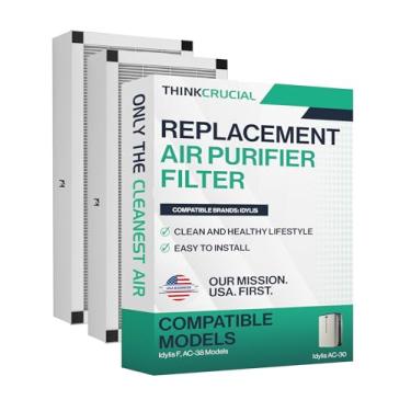 Imagem de Think Crucial Substituição para filtro de purificador de ar Idylis F HEPA para AC-38, compatível com número de peça 560885 (pacote com 2)