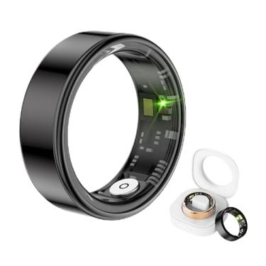 Imagem de Smart Ring Health Tracker, Anillo Inteligente para Hombre, Anéis de Saúde para Homens e Mulheres, Rastreador de Fitness Impermeável (Preto, nº 10)