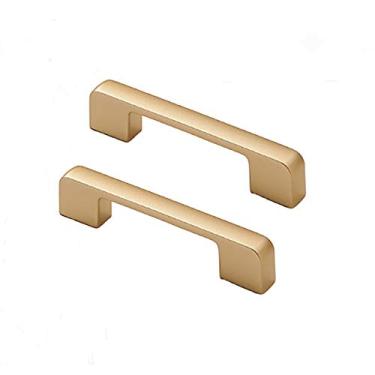 Imagem de Puxadores de porta de liga de zinco sólidos, puxadores de gaveta de armário de móveis dourados, puxadores de armário, maçanetas de janelas de porta, orifício central de 96 mm, 2 peças