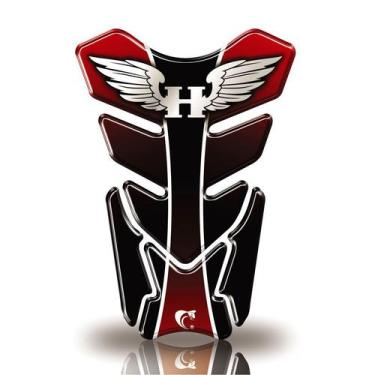 Imagem de Protetor De Tanque Adesivo Moto Cb Twister Cg Honda Asa Vermelho - Cob
