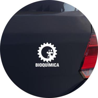 Imagem de Adesivo de Carro Bioquímica Curso Profissão - Cor Branco - Melhor Ades