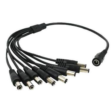 Imagem de Cabo Conector P4 de Energia Divisor 1x8 Saidas Splitter Femea Macho pa