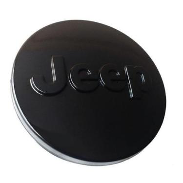 Imagem de Calota calotinha Roda Lega Leve Jeep Renegade Compass Preto Brilhante 