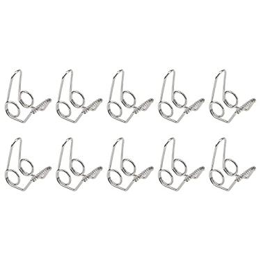 Imagem de 10 peças Yootones Water Key Spit Valve Spring compatível com peças de instrumento de latão peças de reparo de trompete (prata)