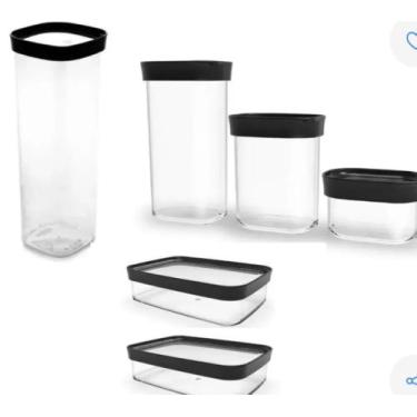 Imagem de Kit 6 Potes Herméticos Para Mantimentos Cozinha - Helsim