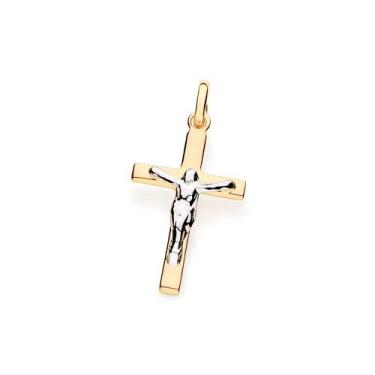 Imagem de Pingente banhado ouro 3x 24k 18k e 22k  unissex crucifixo cruz lisa co