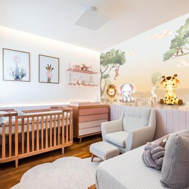 Imagem de Papel de Parede Foto Mural Adesivo Safari Baby Aquarela Autocolante 30