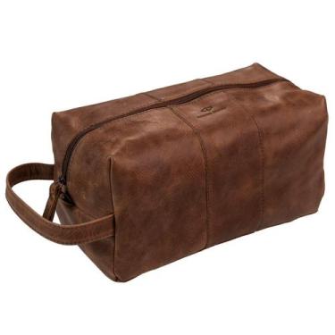 Imagem de Necessaire Sevilla Com Alça Em Couro Bovino Com Forro Impermeável Femi