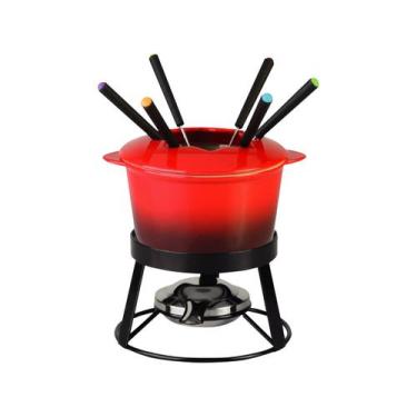 Imagem de Conjunto Raclette e Aparelho de Fondue Cerâmica - Hauskraft Vermelho A