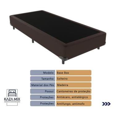Imagem de ISO Superpocket e Base Marrom Solteiro Ortobom Molas Pillow