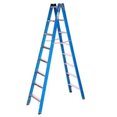 Imagem de Escada em Fibra Tesoura Dupla 8 Degraus 2,40m Premium WBertolo