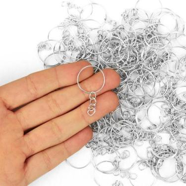 Imagem de Argola Para Chaveiro Com Corrente 20mm - 50 Unidades Nybc