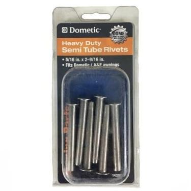 Imagem de Dometic Semitubo de rebite 143002P059-7,9 mm x 6,6 cm, pacote com 6