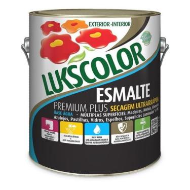 Imagem de Tinta Esmalte Fosco Base Água Branco 3.600l Lukscolor
